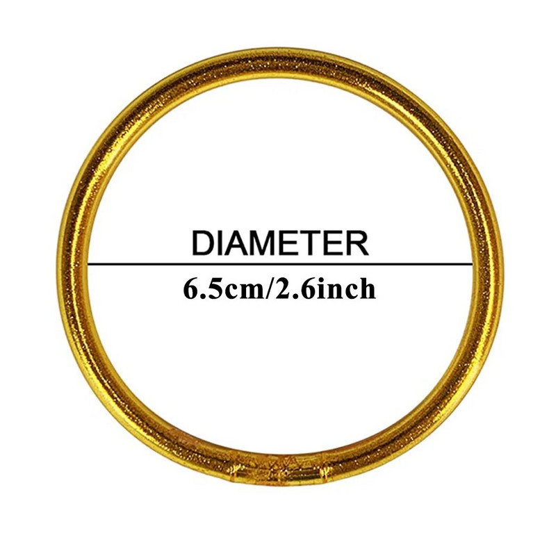 9 vnt., blizgantys blizgučiai, sukraunami želė vamzdeliai, plastikiniai apyrankių apyrankių rinkinys moterims, užpildytas silikonu, lengvas riešas, dovana mergaitėms