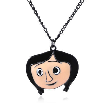 The Seeing Stone From Coraline Necklace Stone Key Pendant Χειροποίητο Σχοινί Αλυσίδα Cosplay Στολή Laika Dragonfly Hair Pin Jewelry