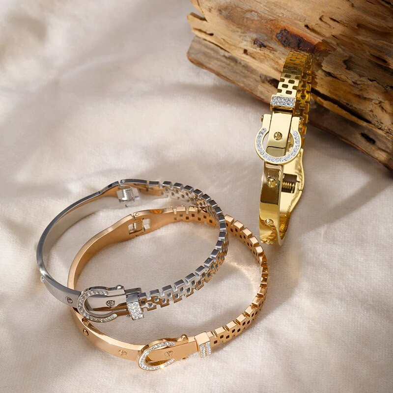 PAXA luksusa sieviešu nerūsējošā tērauda kristāla rokassprādze sievietēm Eleganta dizaina aproce rokassprādze Jauni rotaslietas kāzu ballīšu aksesuāri