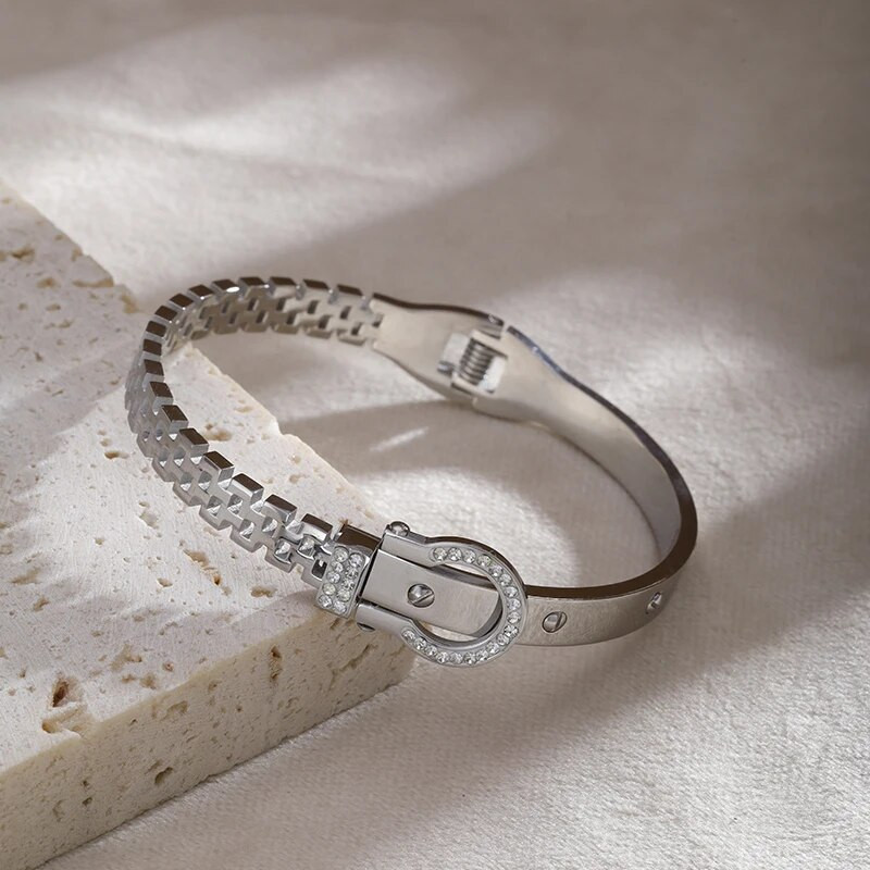 PAXA luksusa sieviešu nerūsējošā tērauda kristāla rokassprādze sievietēm Eleganta dizaina aproce rokassprādze Jauni rotaslietas kāzu ballīšu aksesuāri