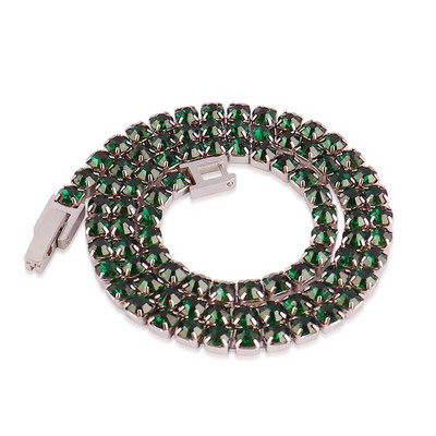 Κολιέ από ανοξείδωτο χάλυβα γοτθική αλυσίδα τένις 4 χιλιοστά Ανδρικό κολιέ χιπ χοπ κολιέ ζιργκόν κρύσταλλο τσόκερ για γυναίκες Κοσμήματα