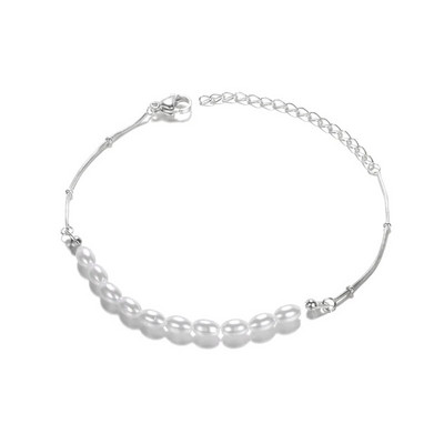 Kubietiškos grandinėlės perlų apyrankės moterims Rankų darbo nerūdijančio plieno širdelės pakabos apyrankės Vestuvių vakarėlis Boho papuošalai Dovanos