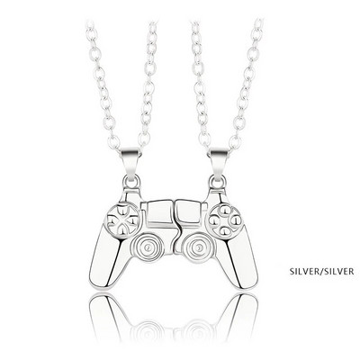 2 τεμάχια/σετ Friendship Couple Necklace Magnet Hip Hop Game Controller Couple BFF Best Friends ταιριάζουν κολιέ για αυτόν