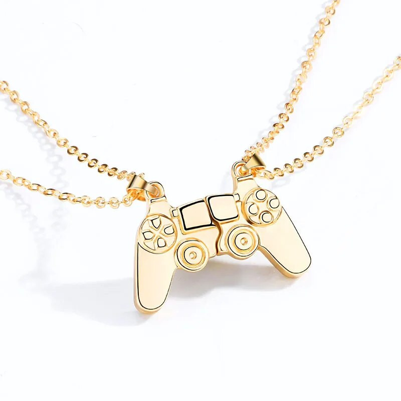 2 τεμάχια/σετ Friendship Couple Necklace Magnet Hip Hop Game Controller Couple BFF Best Friends ταιριάζουν κολιέ για αυτόν