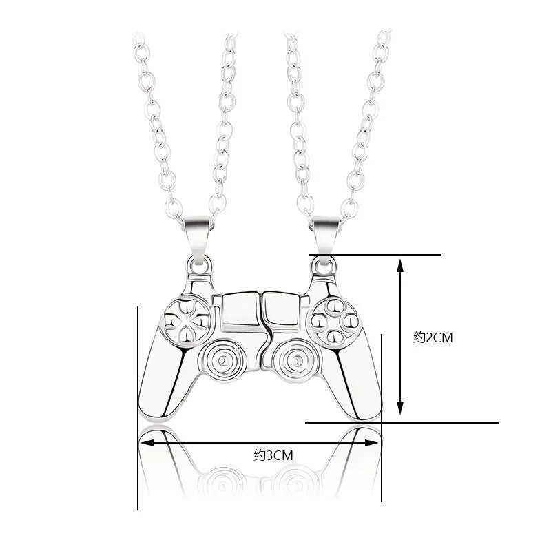 2 τεμάχια/σετ Friendship Couple Necklace Magnet Hip Hop Game Controller Couple BFF Best Friends ταιριάζουν κολιέ για αυτόν