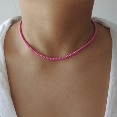 ZX Boho rankų darbo karoliukais papuoštos grandinėlės trumpi karoliai moterims spalvingi karoliukai Statement karoliai mergaičių papuošalų didmeninė prekyba