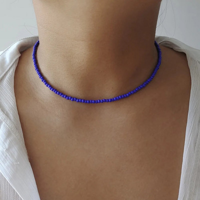 ZX Boho rankų darbo karoliukais papuoštos grandinėlės trumpi karoliai moterims spalvingi karoliukai Statement karoliai mergaičių papuošalų didmeninė prekyba