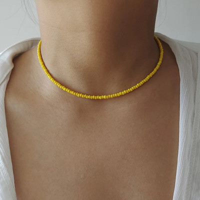 ZX Boho rankų darbo karoliukais papuoštos grandinėlės trumpi karoliai moterims spalvingi karoliukai Statement karoliai mergaičių papuošalų didmeninė prekyba