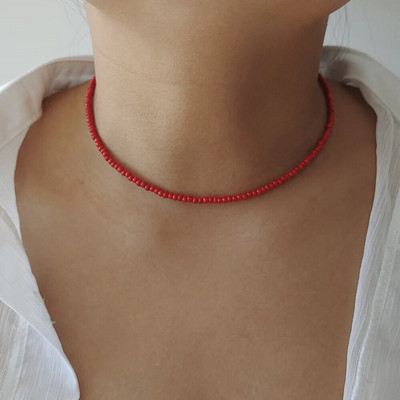 ZX Boho rankų darbo karoliukais papuoštos grandinėlės trumpi karoliai moterims spalvingi karoliukai Statement karoliai mergaičių papuošalų didmeninė prekyba