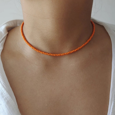 ZX Boho rankų darbo karoliukais papuoštos grandinėlės trumpi karoliai moterims spalvingi karoliukai Statement karoliai mergaičių papuošalų didmeninė prekyba