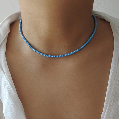 ZX Boho rankų darbo karoliukais papuoštos grandinėlės trumpi karoliai moterims spalvingi karoliukai Statement karoliai mergaičių papuošalų didmeninė prekyba