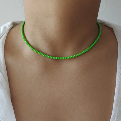 ZX Boho rankų darbo karoliukais papuoštos grandinėlės trumpi karoliai moterims spalvingi karoliukai Statement karoliai mergaičių papuošalų didmeninė prekyba