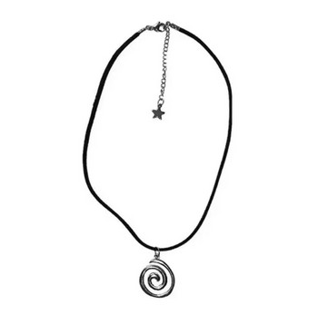 Κρεμαστό vintage Spiral Vortex Χειροποίητο δερμάτινο κολιέ σχοινί για γυναίκες Unisex Boho Pentagram Κολιέ Μόδα 2023 Y2K Κοσμήματα