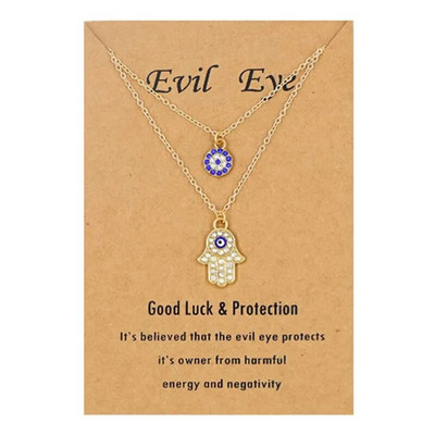 2022 m. Naujos mados Turkijos Evil Eye Rankiniai cirkonio pakabukų karolių rinkiniai moterims Merginoms Dainty Choker karoliai Lucky Jewelry Dovana