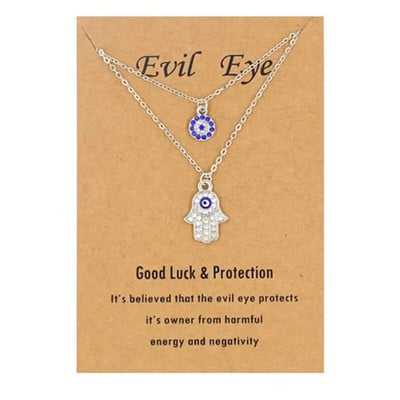 2022 m. Naujos mados Turkijos Evil Eye Rankiniai cirkonio pakabukų karolių rinkiniai moterims Merginoms Dainty Choker karoliai Lucky Jewelry Dovana