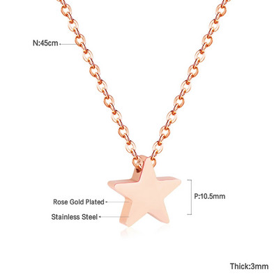 ASON nerūdijančio plieno karoliai moterims Star Moon Heart Cross Pendant Choker madingi papuošalai apykaklės Link grandinės karoliai žavesio