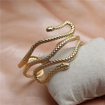 Fashion Chic Egypt Cleopatra Swirl Snake Butterfly Leaf Armlet Manšet Armlet Band Band Open Cuff Bangle Гривна за жени Подарък