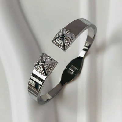 Rozsdamentes acél karkötők nőknek 2023 divatos karperecek arany szerelem kristály esküvői női luxus ékszer ajándékok