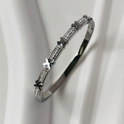 Rozsdamentes acél karkötők nőknek 2023 divatos karperecek arany szerelem kristály esküvői női luxus ékszer ajándékok