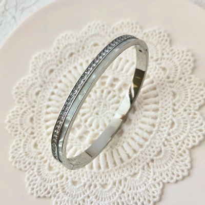 Rozsdamentes acél karkötők nőknek 2023 divatos karperecek arany szerelem kristály esküvői női luxus ékszer ajándékok