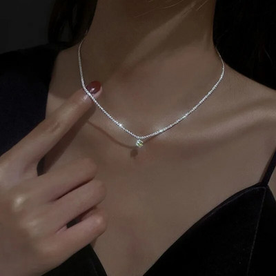 Új csillogó Starry Choker nyaklánc Női Évforduló Menyasszonyi Esküvői Clavicle lapos láncos nyaklánc Ajándék ékszerek