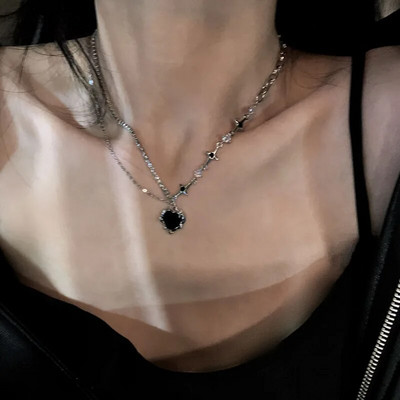 Új csillogó Starry Choker nyaklánc Női Évforduló Menyasszonyi Esküvői Clavicle lapos láncos nyaklánc Ajándék ékszerek