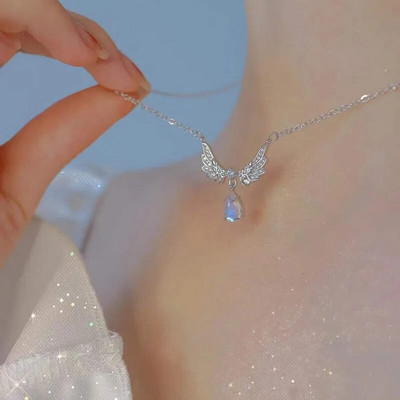 Új csillogó Starry Choker nyaklánc Női Évforduló Menyasszonyi Esküvői Clavicle lapos láncos nyaklánc Ajándék ékszerek