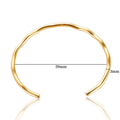 Nerūsējošā tērauda apzeltīta bieza cauruļu atvērta rokassprādze sievietēm, meiteņu hiphop aproču aproces rotaslietas