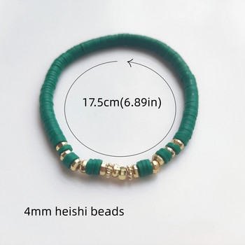 HERLOOK Stacking Polymer Clay βραχιόλια Heishi για γυναίκες Γυναικείο βραχιόλι Ins Fashion Χρυσό χρώμα Spacer Beads Pulseras Jewelry