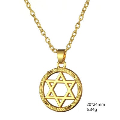 Dawapara Star of David Israel karoliai moterims Magan Hexagram pakabukų apsauga Amuletas žydų papuošalai Chanukos dovana
