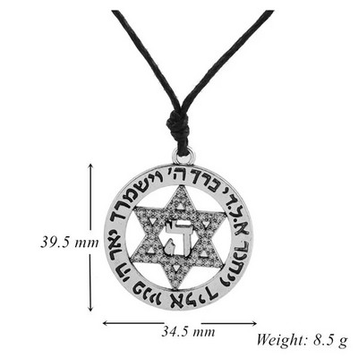 Dawapara Star of David Israel karoliai moterims Magan Hexagram pakabukų apsauga Amuletas žydų papuošalai Chanukos dovana