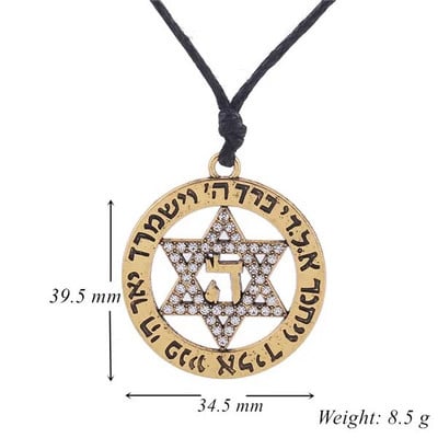Dawapara Star of David Israel karoliai moterims Magan Hexagram pakabukų apsauga Amuletas žydų papuošalai Chanukos dovana