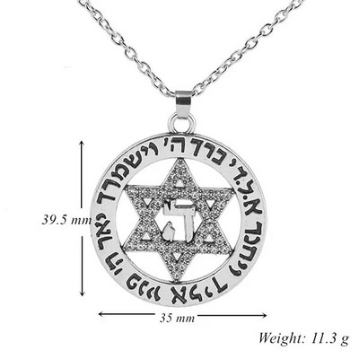 Dawapara Star of David Israel karoliai moterims Magan Hexagram pakabukų apsauga Amuletas žydų papuošalai Chanukos dovana