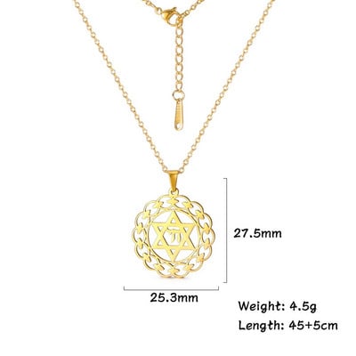 Dawapara Star of David Israel karoliai moterims Magan Hexagram pakabukų apsauga Amuletas žydų papuošalai Chanukos dovana