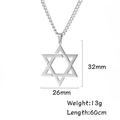 Dawapara Star of David Israel karoliai moterims Magan Hexagram pakabukų apsauga Amuletas žydų papuošalai Chanukos dovana