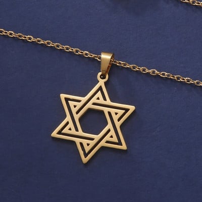 Dawapara Star of David Israel karoliai moterims Magan Hexagram pakabukų apsauga Amuletas žydų papuošalai Chanukos dovana