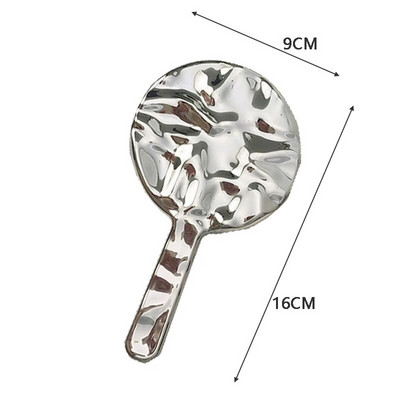 Ins Liquid Shape Square Mirror Mini Rokā turams galddatora kosmētikas kosmētikas spogulis ceļojumu metālisks pārnēsājams skaistumkopšanas spogulis rokassomiņai