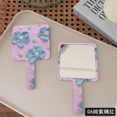 Ins Liquid Shape Square Mirror Mini Rokā turams galddatora kosmētikas kosmētikas spogulis ceļojumu metālisks pārnēsājams skaistumkopšanas spogulis rokassomiņai