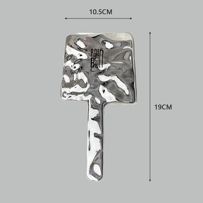 Ins Liquid Shape Square Mirror Mini Rokā turams galddatora kosmētikas kosmētikas spogulis ceļojumu metālisks pārnēsājams skaistumkopšanas spogulis rokassomiņai