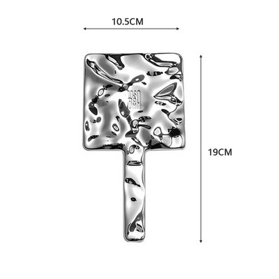 Ins Liquid Shape Square Mirror Mini Rokā turams galddatora kosmētikas kosmētikas spogulis ceļojumu metālisks pārnēsājams skaistumkopšanas spogulis rokassomiņai