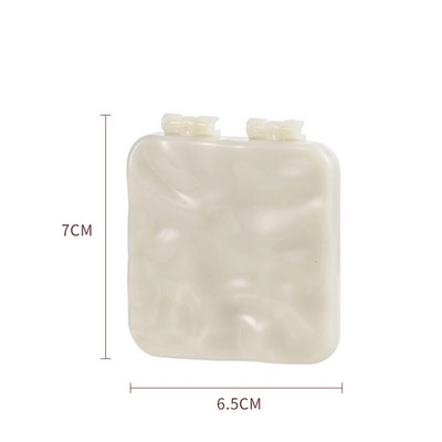 Ins Liquid Shape Square Mirror Mini Rokā turams galddatora kosmētikas kosmētikas spogulis ceļojumu metālisks pārnēsājams skaistumkopšanas spogulis rokassomiņai