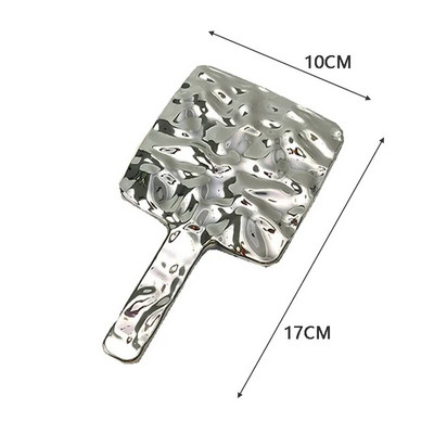 Ins Liquid Shape Square Mirror Mini Rokā turams galddatora kosmētikas kosmētikas spogulis ceļojumu metālisks pārnēsājams skaistumkopšanas spogulis rokassomiņai