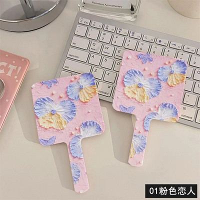 Ins Liquid Shape Square Mirror Mini Rokā turams galddatora kosmētikas kosmētikas spogulis ceļojumu metālisks pārnēsājams skaistumkopšanas spogulis rokassomiņai