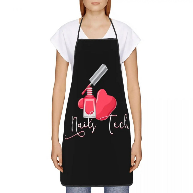 Unisex mados nagų lakas su antkrūtiniu prijuostė suaugusiems moterims vyrams virėjos staliukų virtuvės virtuvės nagų manikiūras Techninis dažymas