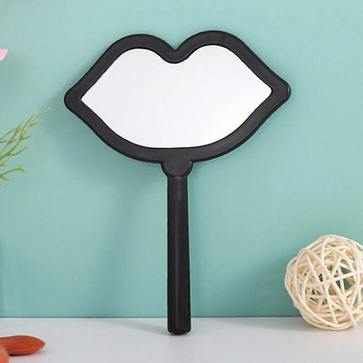 Rokas grima spogulis lūpu formas grima spogulis ar rokturi Rokas spogulis SPA salona kompaktie spoguļi Kosmētiskais spogulis sievietēm