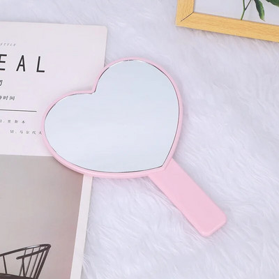 Deimantinis rankinis makiažo veidrodis Love Heart Mirror Moteriškas rankenos makiažas Kosmetikos grožio priemonės Rankinis kosmetinis makiažo veidrodis