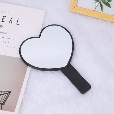 Deimantinis rankinis makiažo veidrodis Love Heart Mirror Moteriškas rankenos makiažas Kosmetikos grožio priemonės Rankinis kosmetinis makiažo veidrodis