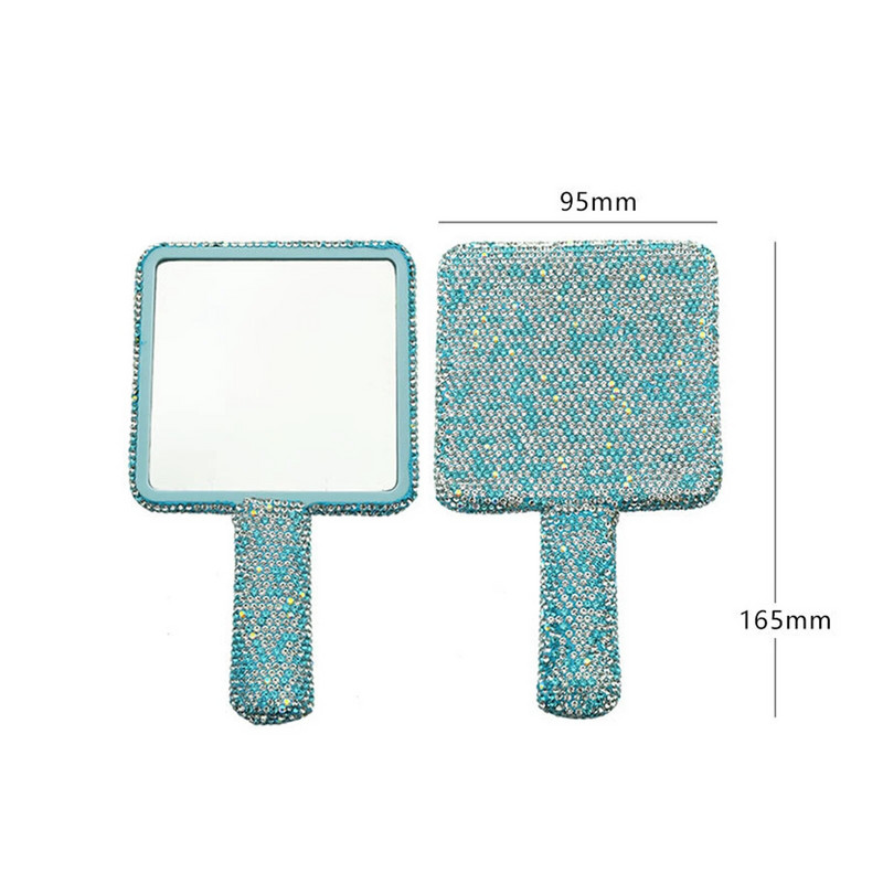 Diamond Handheld Makeup Mirror Love Heart Mirror Γυναικεία λαβή μακιγιάζ Εργαλεία καλλυντικής ομορφιάς Handheld Vanity Make Up Mirror