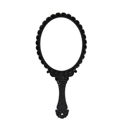 Vintage cirsts rokas tualetes spogulis kosmētikas spogulis SPA salona grims tualetes roku spogulis rokturis kosmētisks kompakts spogulis sievietēm