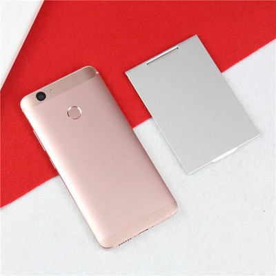 Alumínium összecsukható tükör mini hordozható sminktükör kézben álló kis tükrös, összecsukható, kompakt zsebes kozmetikai eszközök